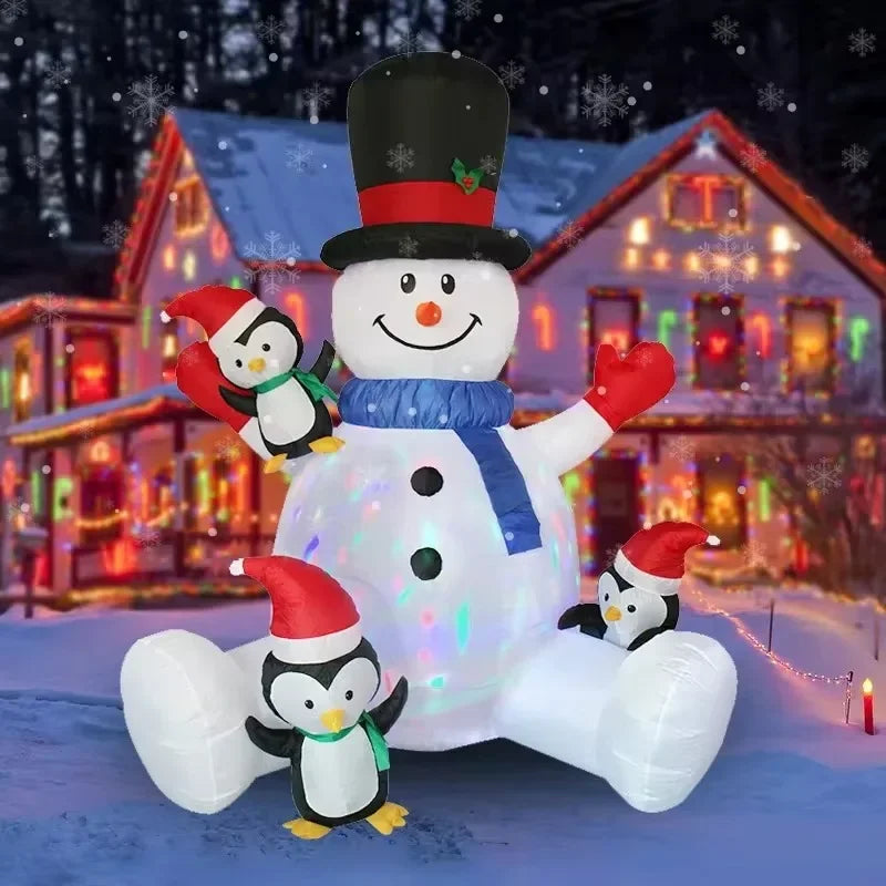 Christmas Inflatable Decorations Outdoor Garden Courtyard Decoration Large Snowman Santa Claus Christmas Tree Inflatable Toys