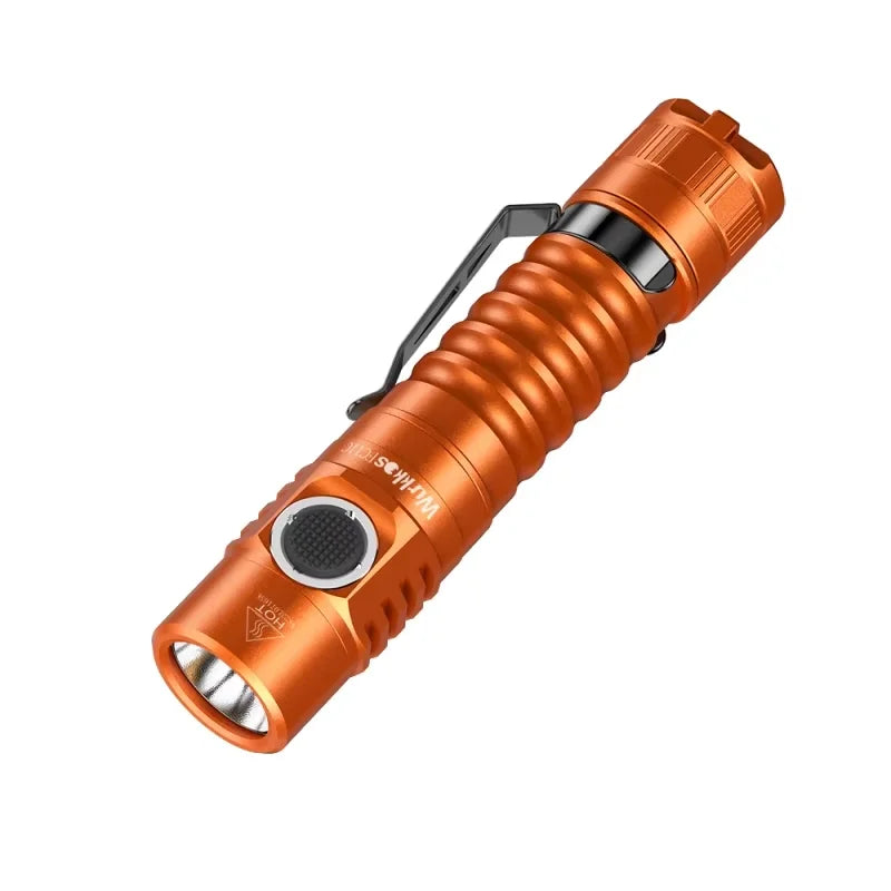 Wurkkos FC11C 519A USB-C Rechargeable EDC 18650 Flashlight Max Output 1200 LM IP68 Waterproof Magnetic Tail Hiking Travel Torch
