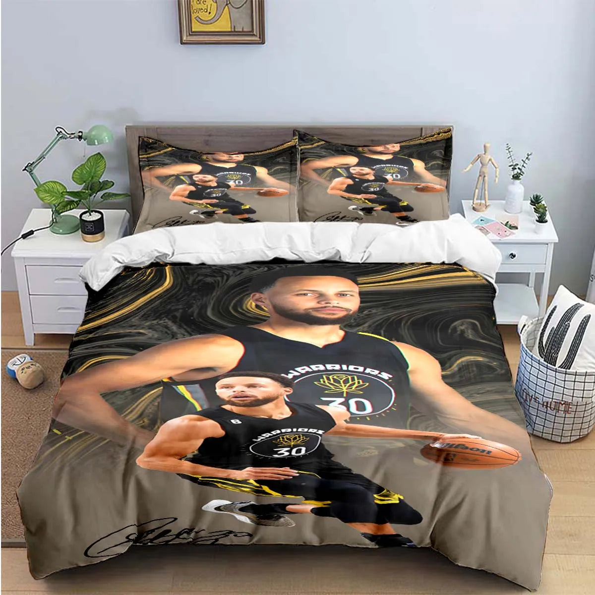 Fashion Basketball Star S-Stephen C-Curry  Print Bedding Sets Bed Supplies Set Duvet Cover Bed Comforter Set Bedding Set Gift
