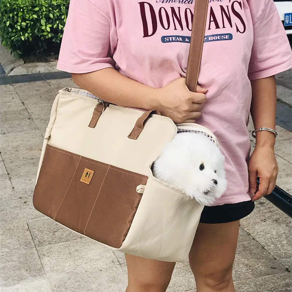 Pet Carrier for Cats Dog, Portable 41X31X19cm, Polyethylene foam cotton Interlayer, Car Seat Pet Protection Travel Carrier