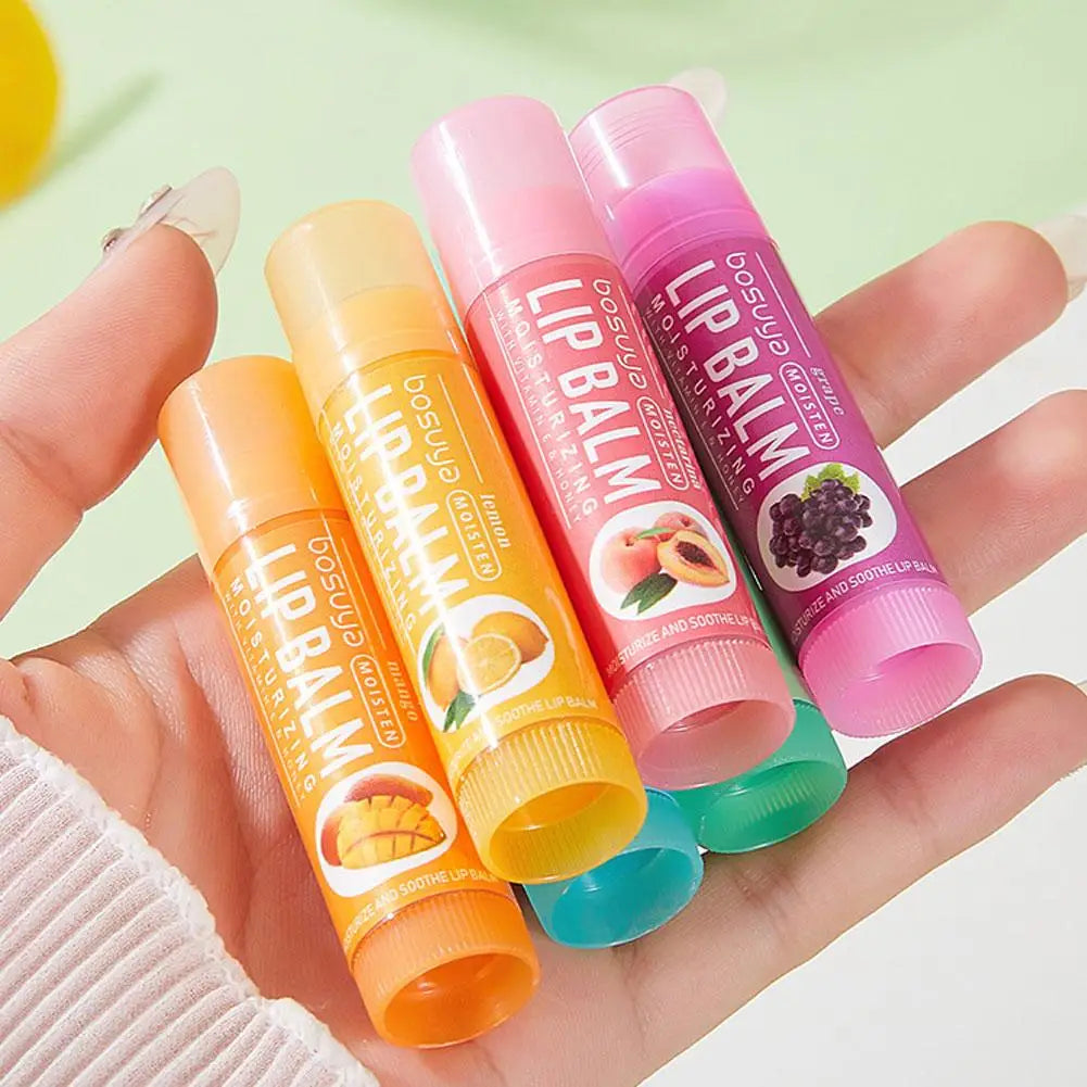 6/24pcs Assorted Fruit Flavor Lip Balm Set - Hydrating, Nourishing & Prevents Chapped Lips - Care for Dry Lips & Fine Lines