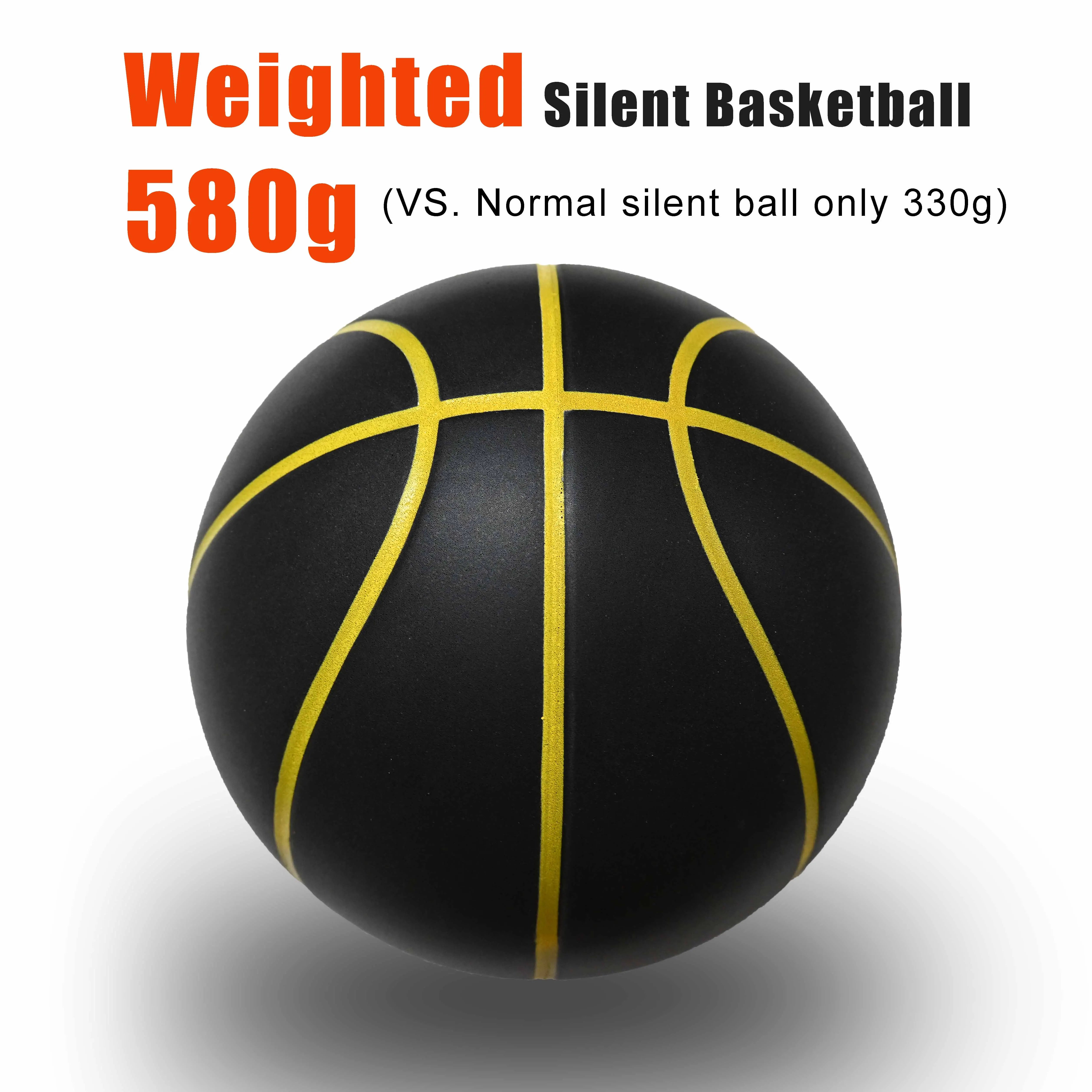 Silent Basketball Size 7#(29.5")6#/5# Dribbling Indoor Grooved Airless Foam Basketball Quiet Dribbling Training Silent Ball Gift