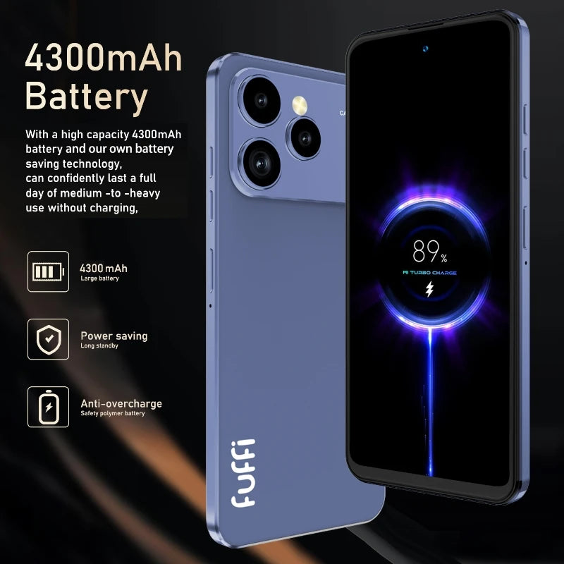 Global Vision M17 Pro Max Smartphone 5G Android 8GB RAM 256GB ROM 6.56 Inch Phone 720x1612HD 24+48MP 4G 5G Network Mobile Phones