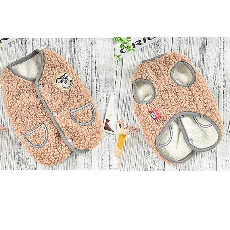 Dog Clothes Winter Fleece Costumes Warm Coat Thing Sleeveless Vest Jacket for Small Medium Large Dogs Apparel Pug Dachshund XXXL