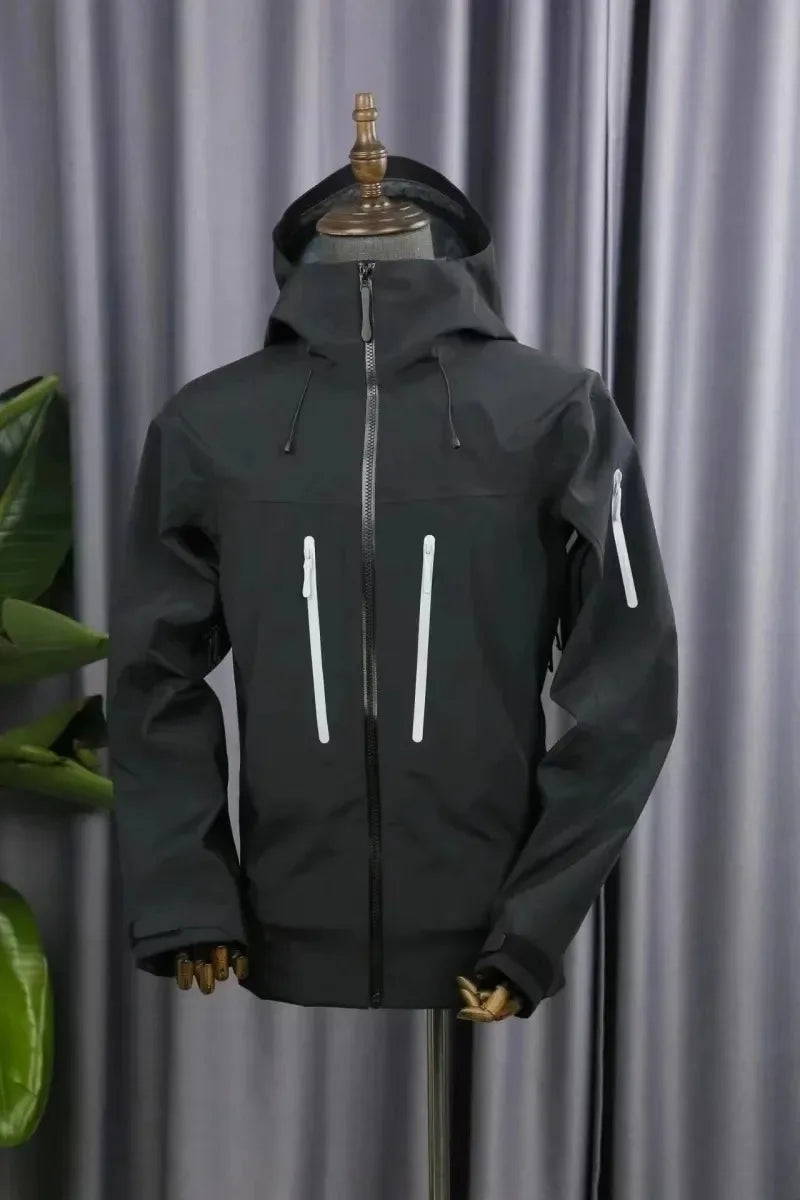 ARC Three Layer Mens Womens High Quality Camping Coat Outdoor SV Embroidery Waterproof Windbreaker Hiking Ski Jackets Unisex