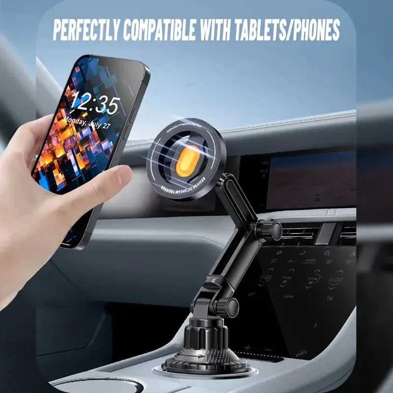 360° Rotation Magnetic Phone Holder for Car Cup Mount Compatible with Magsafe iPhone 16/15/14/13/12 Samsung Xiaomi Vehicle Cell