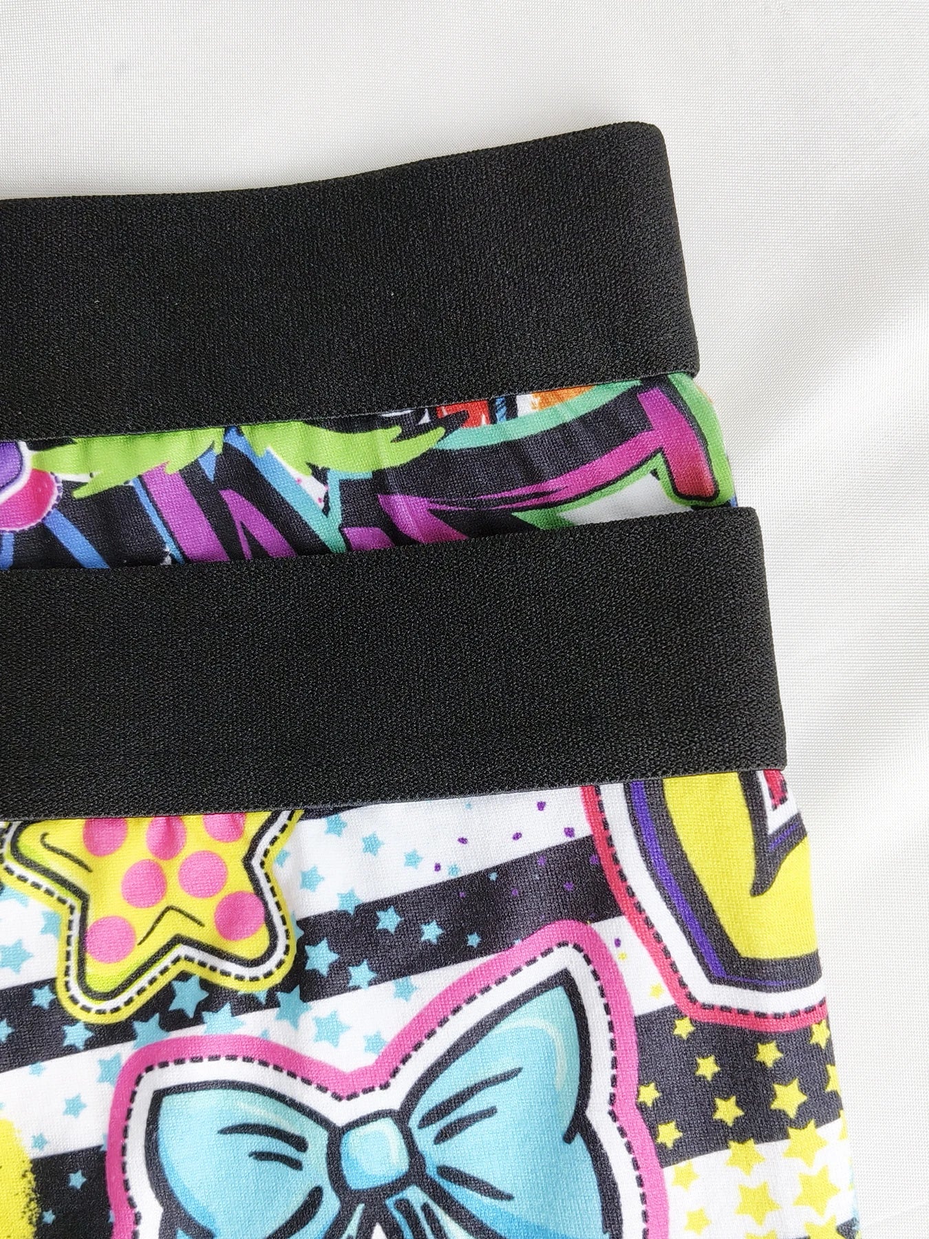 Men's 4-Pack Polyester Boxer Briefs - Graffiti Art Print, Black Waistband Underwear Set