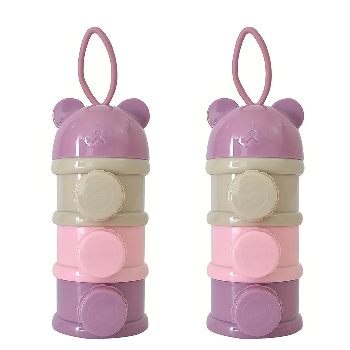 Large Capacity Baby Milk Powder Container with Strap, Baby Formula Dispenser, Stackable Food Storage Box, Portable Snack Box