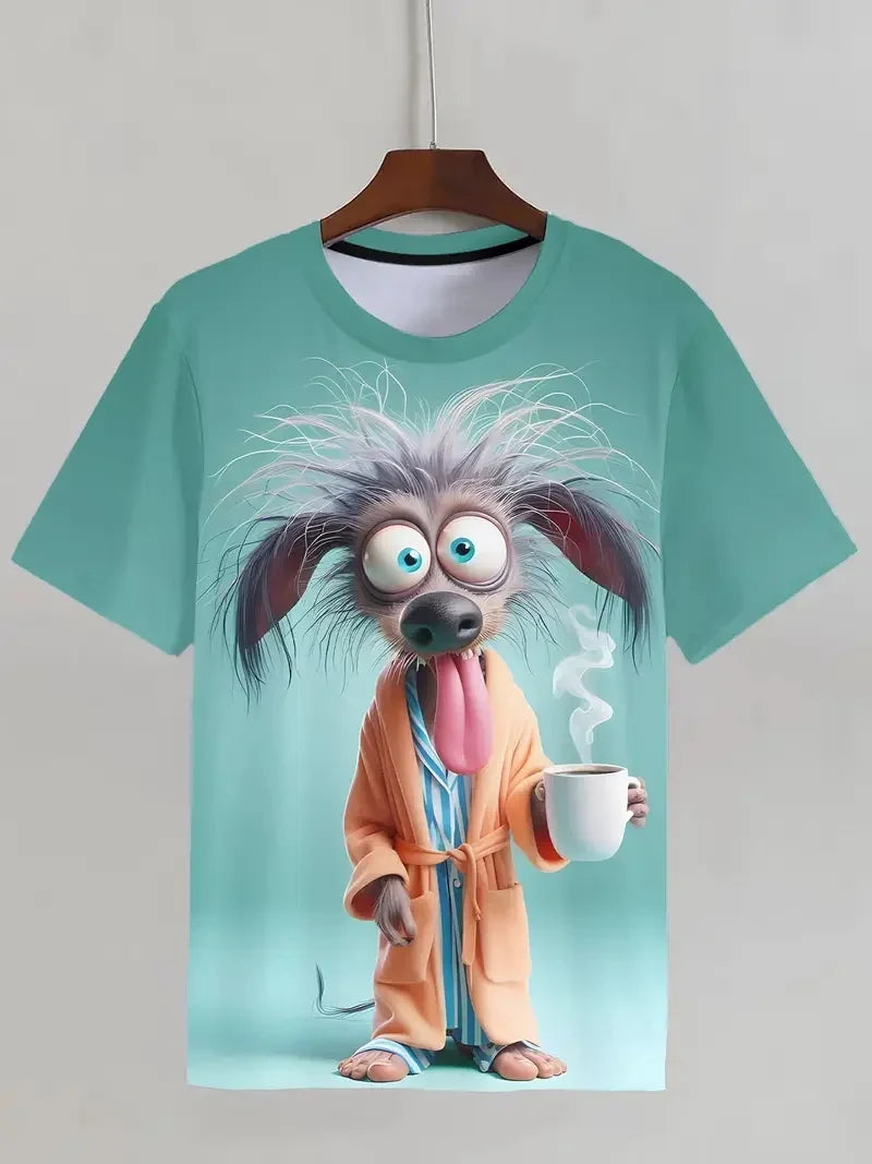 Funny Man Pattern Tshirt Summer Street Hip Pop Men Women 3D Printed Loose Breath T Shirt Short Sleeve Children Tees Y2k Tops 6xl