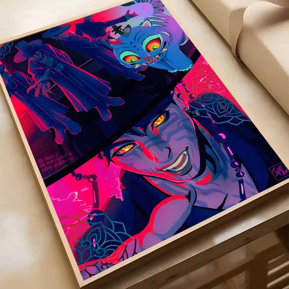 Hot Movie K-pop D-Demon H-Hunters Anime Poster Waterproof HD Art Wall Decal Self-Adhesive Print. Aesthetic Home Room Decor for L