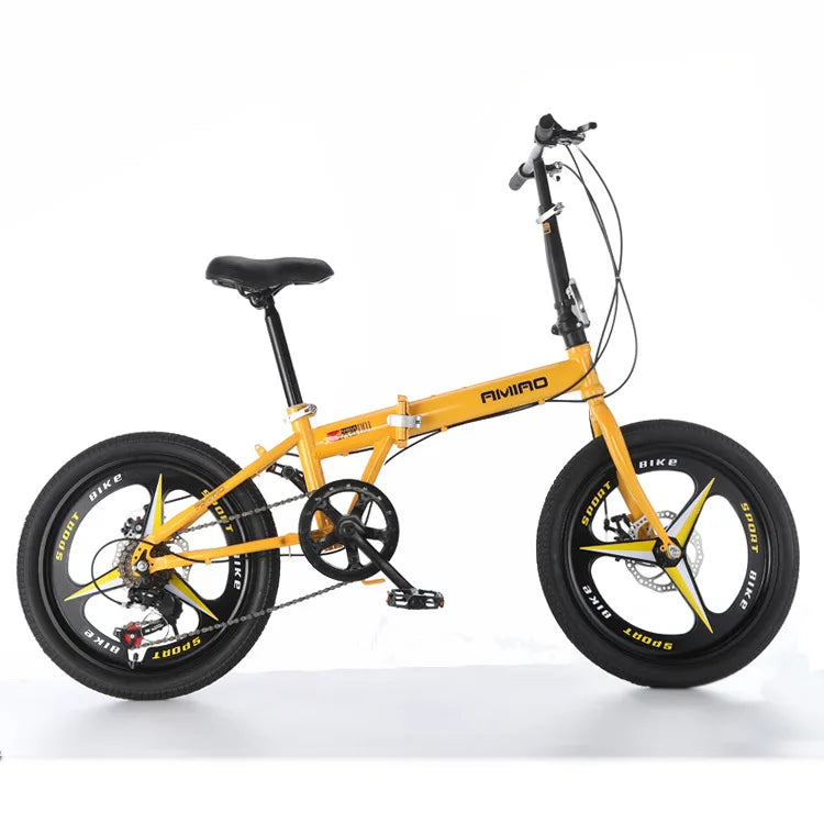 Adult foldable bicycle portable bike disc brake variable speed 20-inch mobility scooter