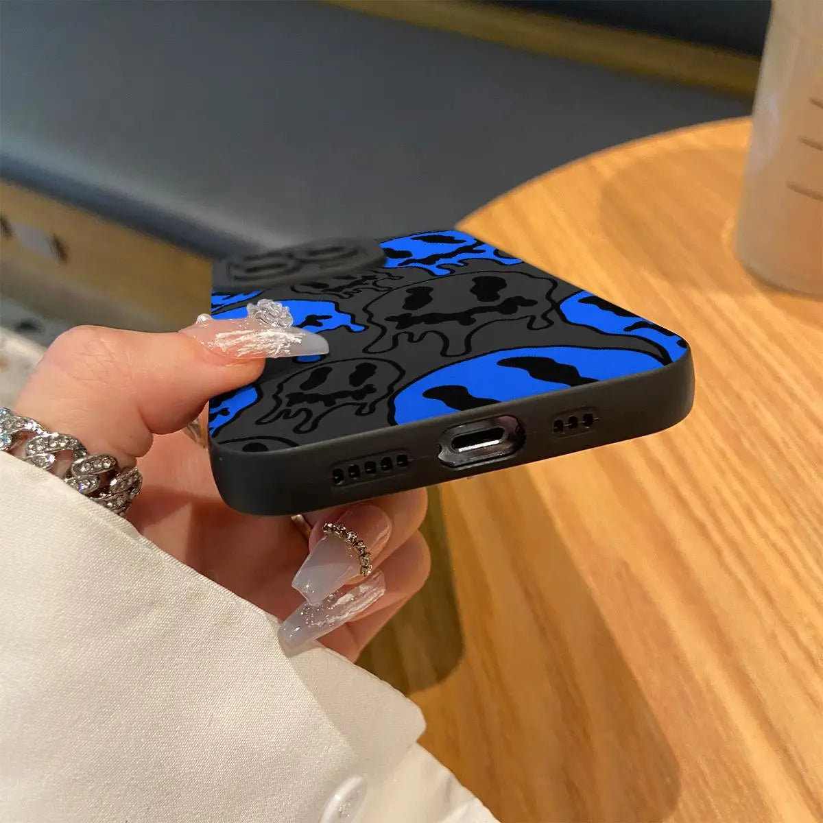 Fashion Smile Face Pattern Phone Case, Phone Accessories Compatible with IPhone 16 Pro Max 15 Pro 14Plus 13 12 11 XR X/XS