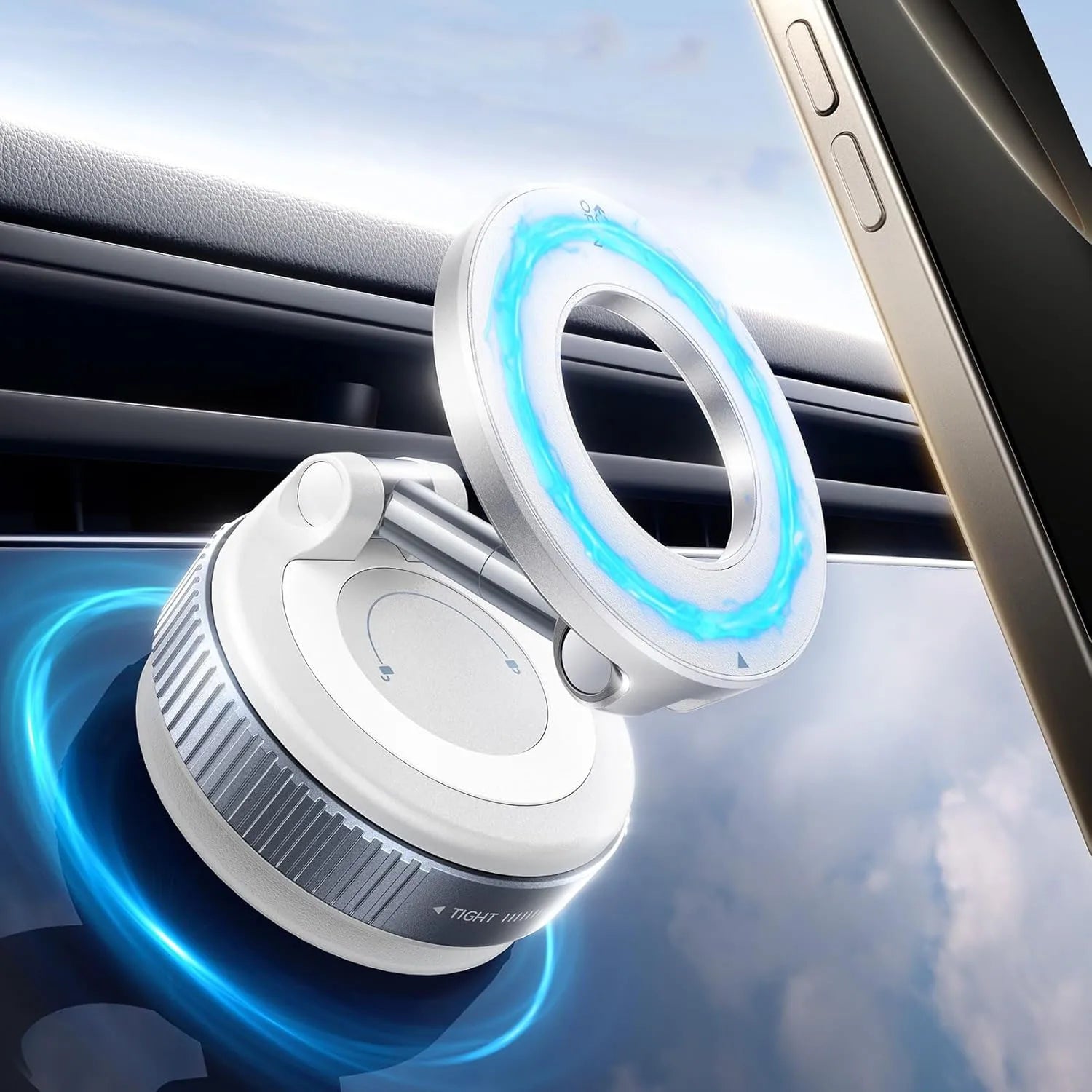 Magnetic Car Mount Strong Magnetic 360° Rotation Foldable Phone Holder For Cell Phone For iphone 12 13 14 15 16 Live Streaming ﻿