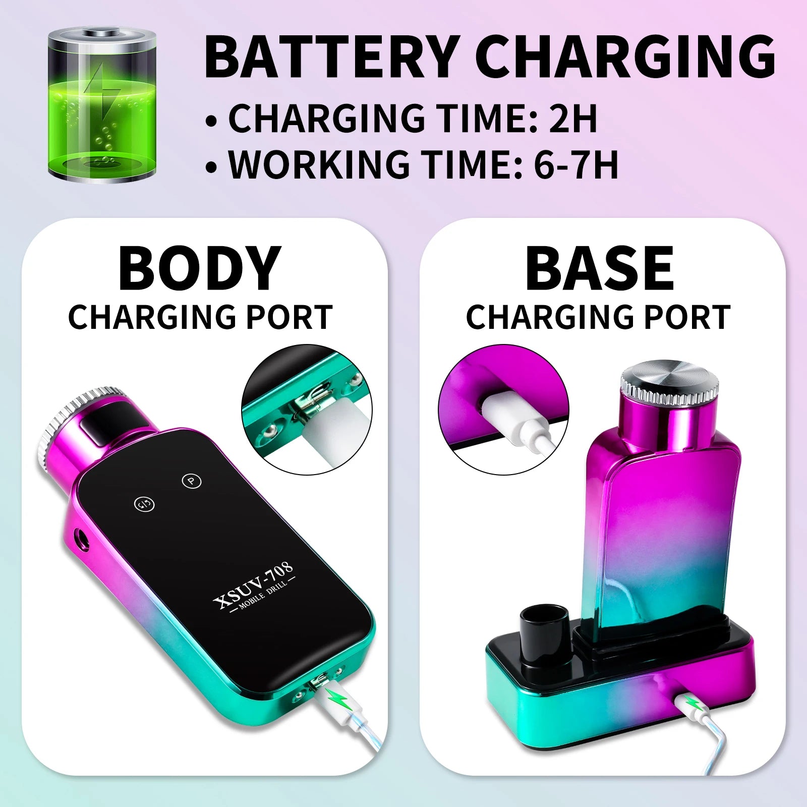 45000RPM Electric Nail Drill Professional Nail Polishing Machine Low Noise Nails Sander File Set For Manicure Salon/Home Tools