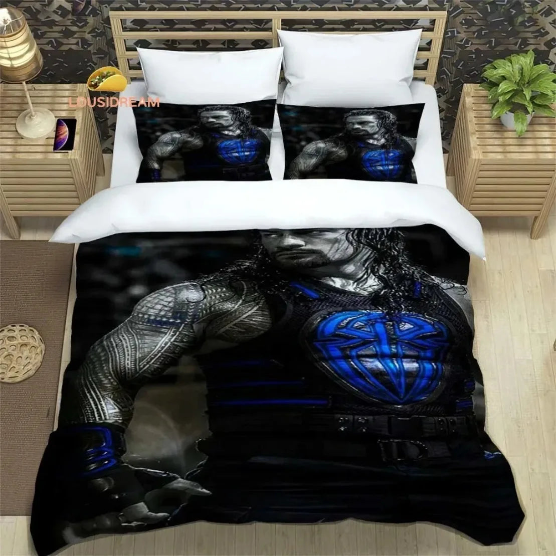 Wrestling Game WWE EAW Bedding Set Fashion Wrestling Sport American Nightmare Cody Rhodes Duvet Cover Bed Comforter Set