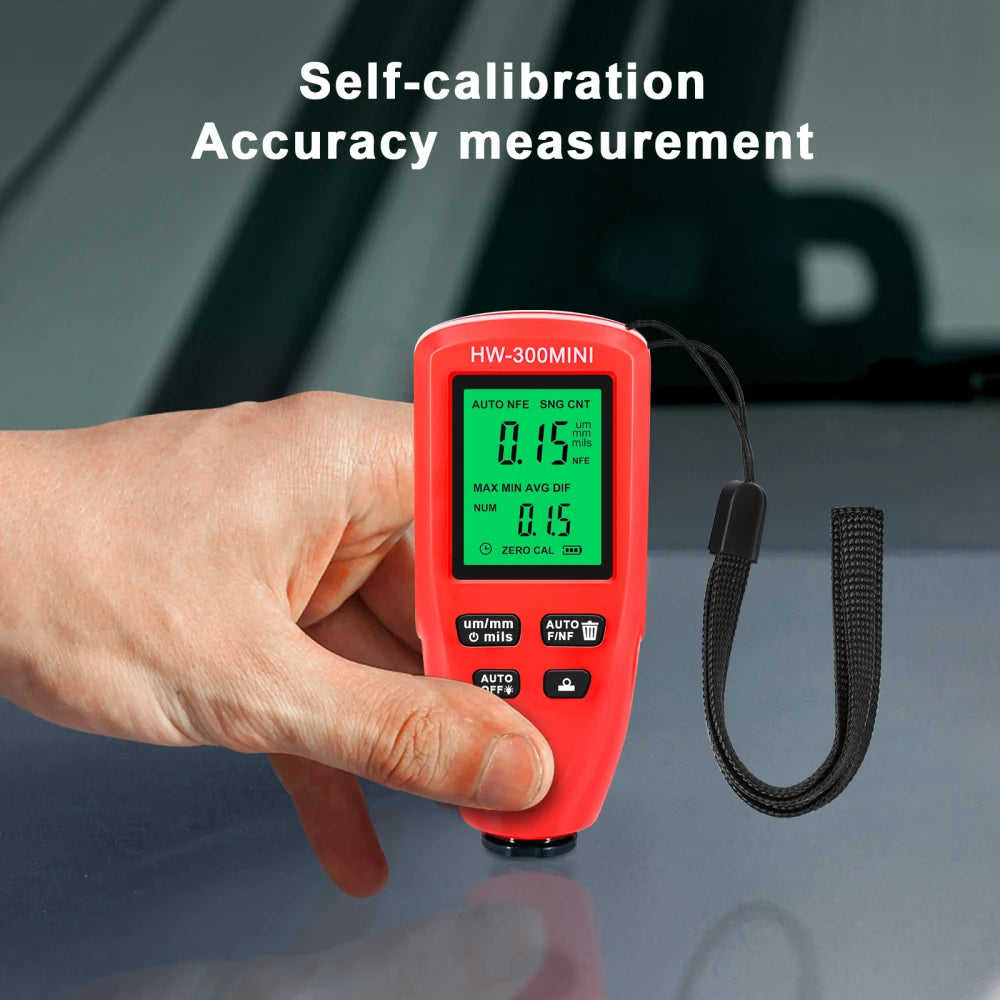 Paint Thickness Gauge Car Coating Thickness Meter for Automobile Paint Inspection Manufacturing Industry Metal Surface