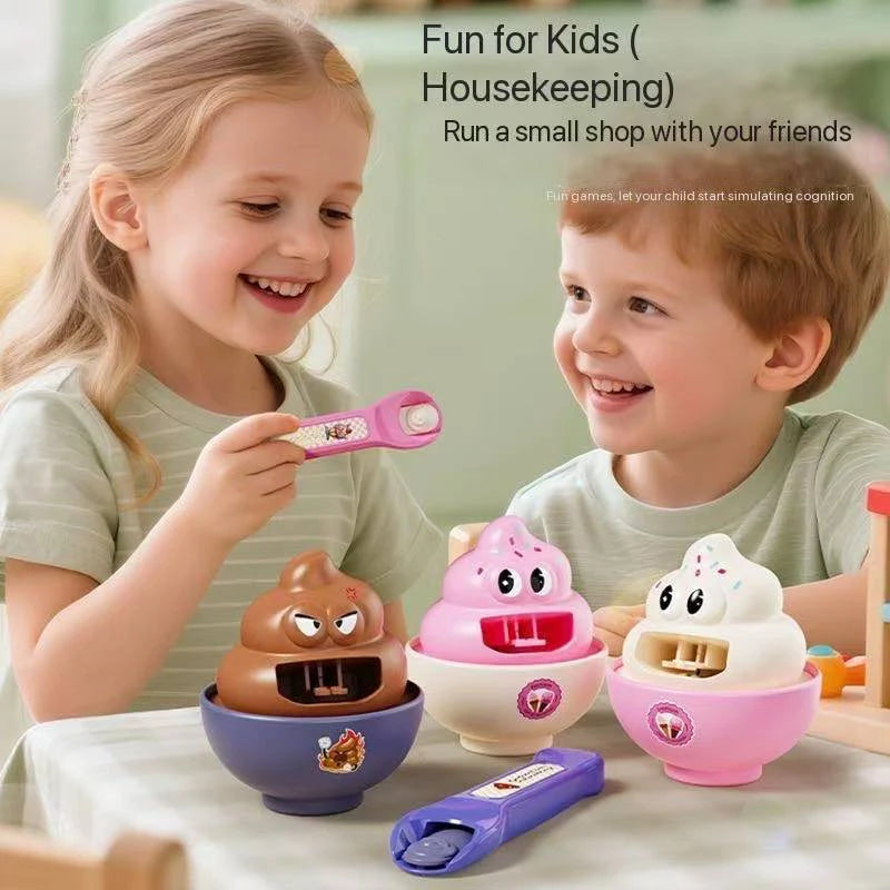 NEW Food Feeding Pudding Childrens Home Fun Ice Cream Feeding Small Toys Effects Boy and Girl Play House Toys