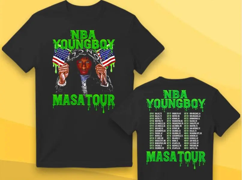 New Men's T-shirt youngboy Never Broke Again Print Summer Fashion Casual Style Cotton Harajuku Street Style Unisex