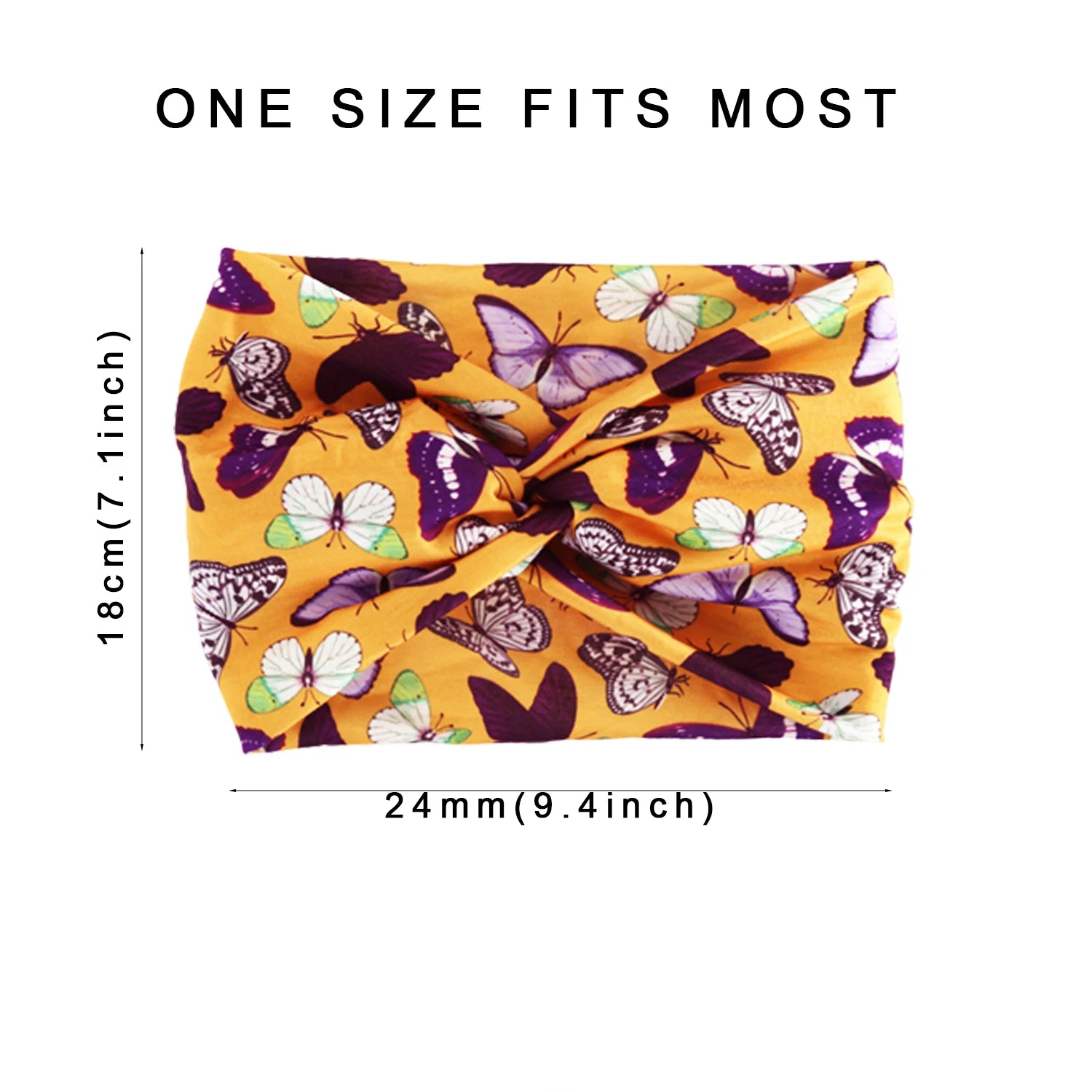 Printed Wide Elastic Headband Pilates Yoga  Running Cycling Hairband Turban Makeup Hair Hoop Makeup Headwrap for Women Girl