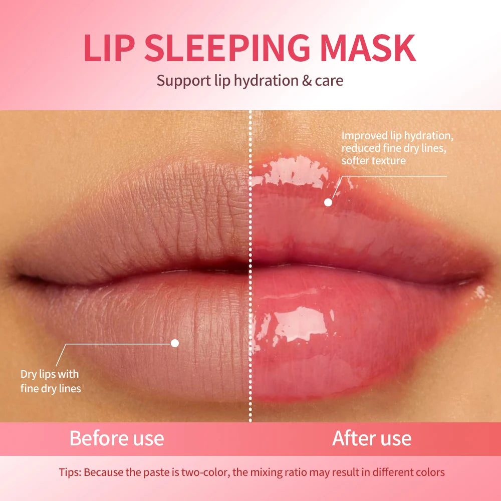 Moisturizing Blueberry Lip Mask Dual-Color Lip Sleeping Mask for Reduce Fine Lines Nourish Exfoliation Lips Skin Care
