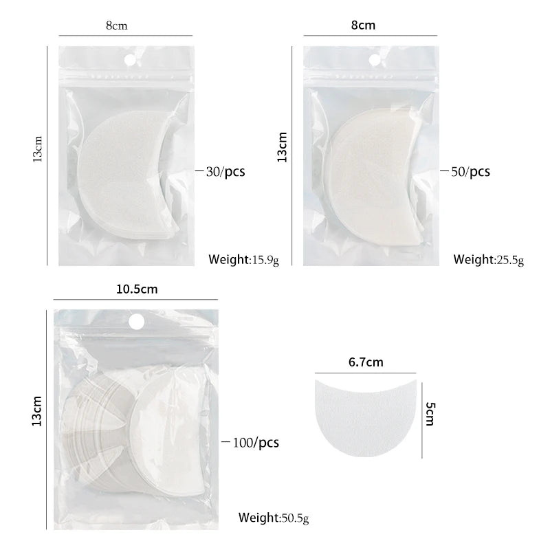 30/50/100pcs Eye Makeup Stencils Disposable Eyeshadow Stickers Eyeliner Shield Grafted Eyelashes Isolate Eyelash Removal Patches