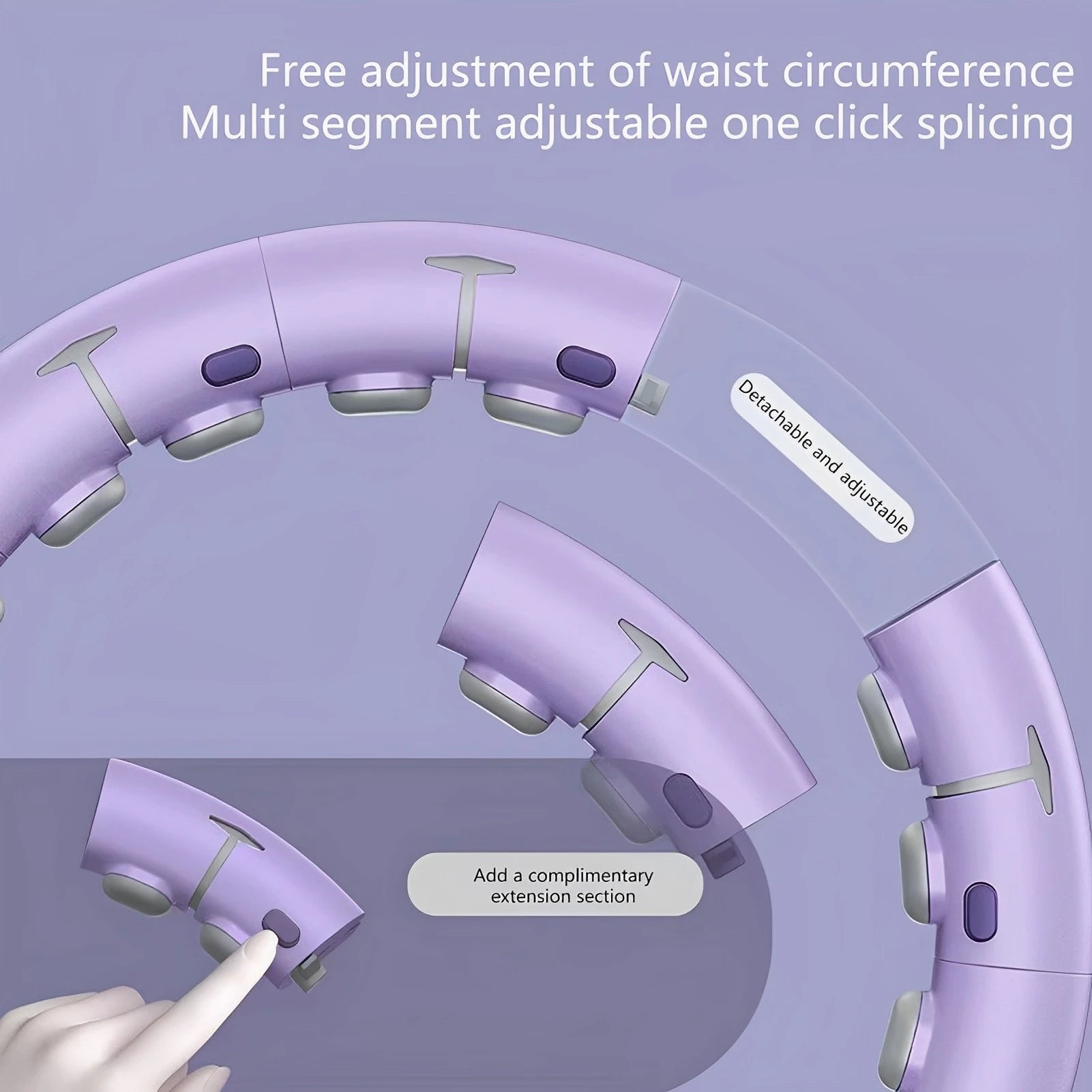 Smart Weighted Fitness Hu La Hoop Fitness Massage Exercise Circle with Ball and Counter for Adults Weight Loss