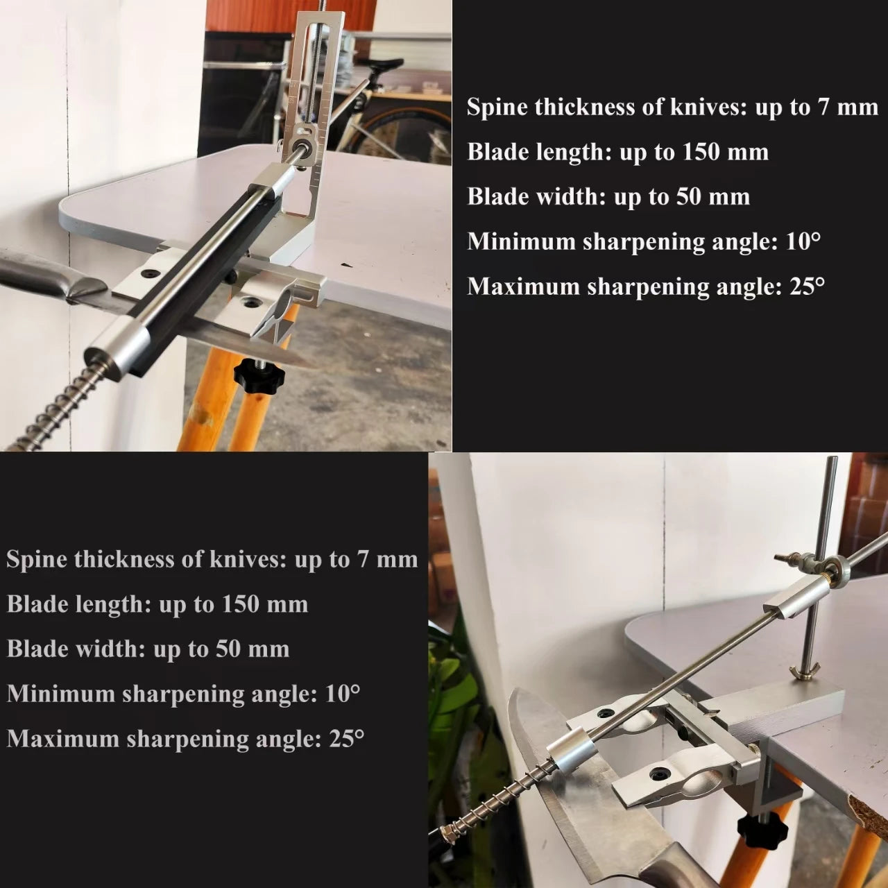 S09 New Design Professional Fixed Angle Apex Knife Sharpener Kitchen Knife tools Knife Sharpening System with diamond stones Set