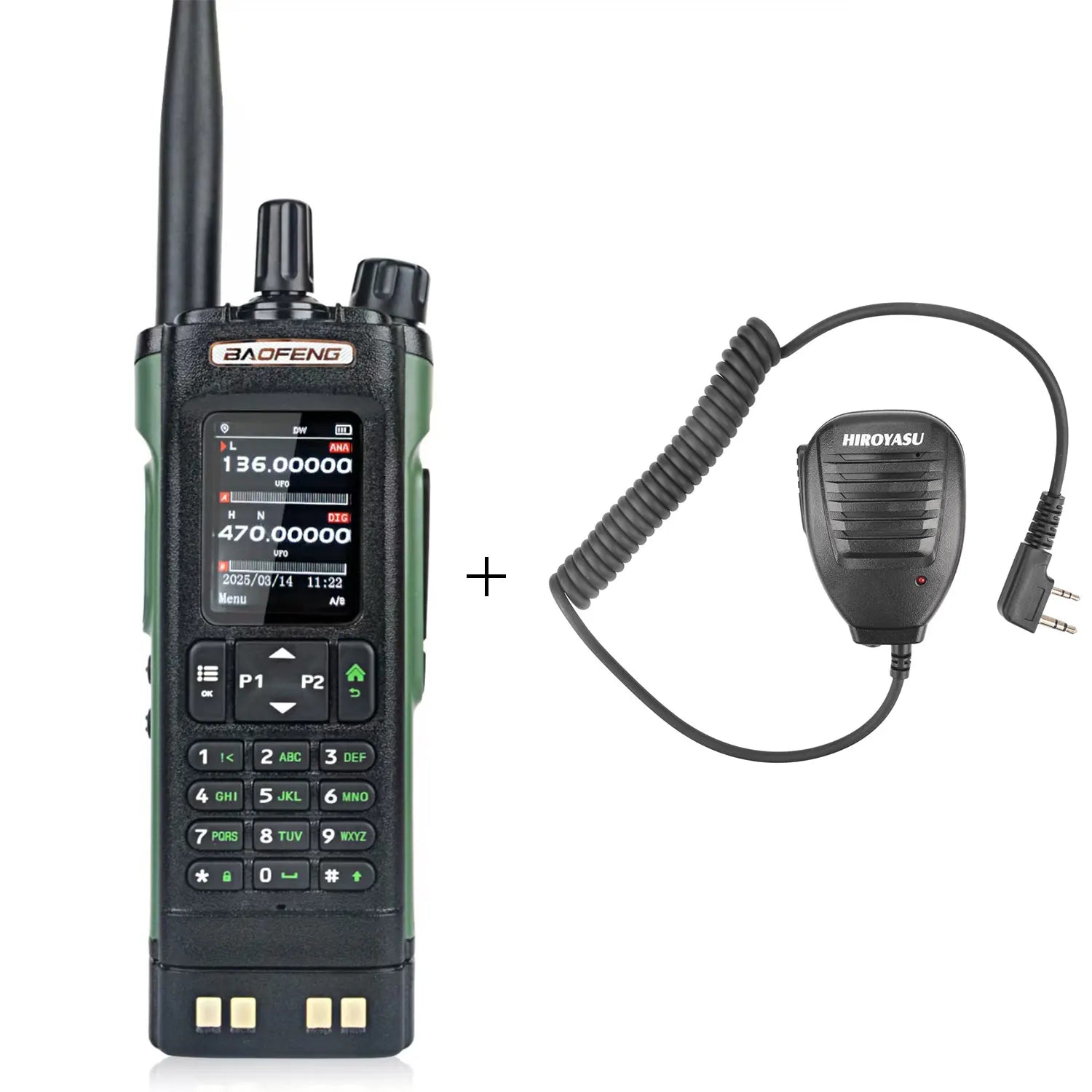Baofeng DM-32 GPS APRS AES256 Encryption DMR Digital Analog UHF VHF Dual Band 8W Air Band FM Walkie Talkie DM-32UV