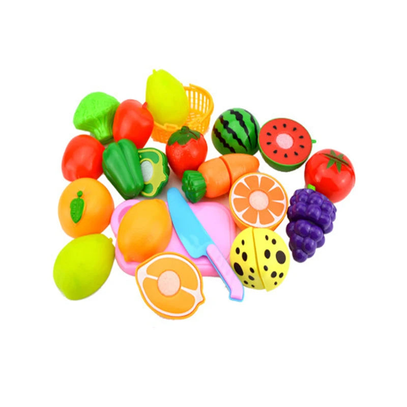 Children Toys Cutting Fruits and Vegetables Set for Kids Pretend Play Simulation Kitchen Toy Montessori Baby Toys for Girls Boys