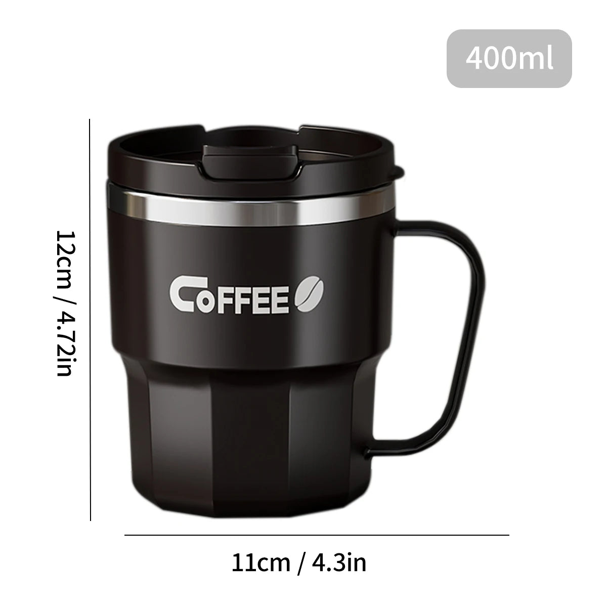 400ML Double Layer Coffee Mug 304 Stainless Steel Sealed Drinking Cup For Cold And Hot Water Insulated Milk Coffee Cup Drinkware