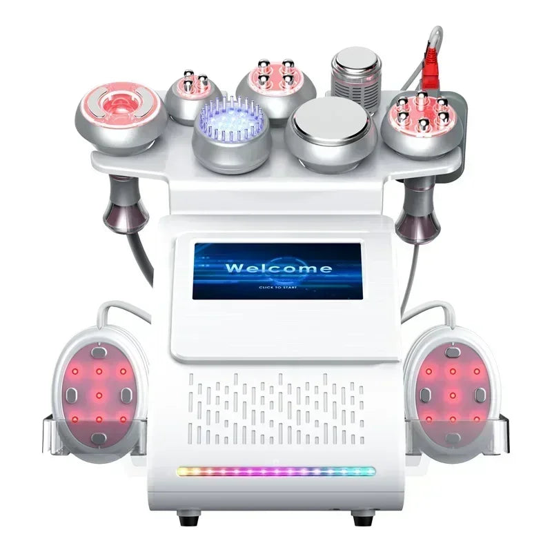 9 in 1 Tool 80K Cavitation Ultrasonic Body Slimming Machine Multi-Polar Frequency Anti-Wrinkle Rejuvenation Skin Lift Tighten
