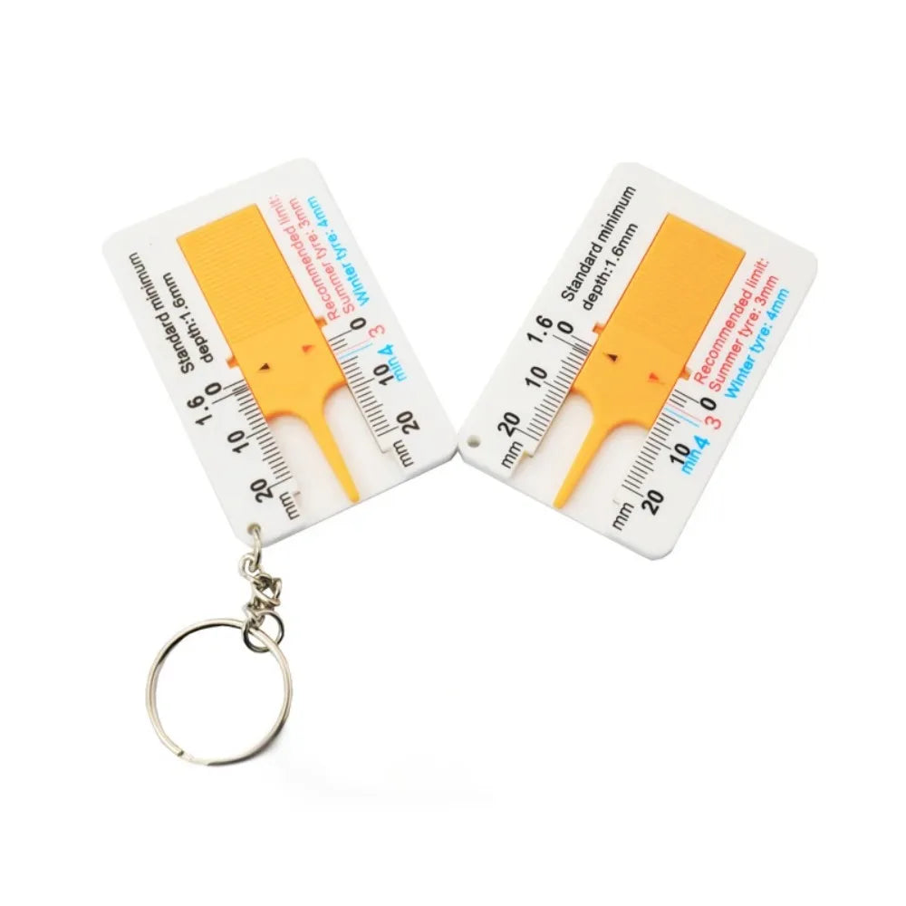 Car Inspection Tool Tire Tread Depth Gauge Ruler for Accurate Thickness Measurement Uses for Vehicle Tyre Maintenance Check